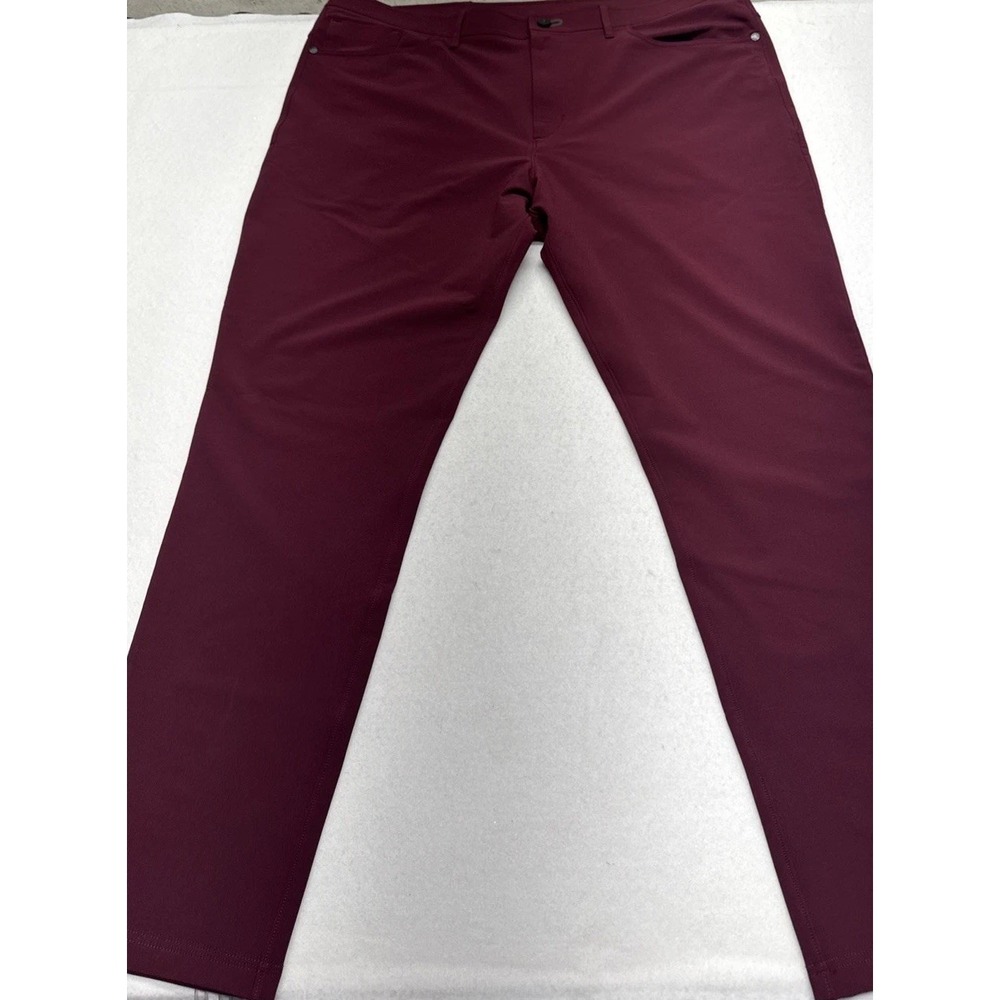 Public Rec Men's Pants 40x32 Burgundy Stretch Performance Casual Golf Travel